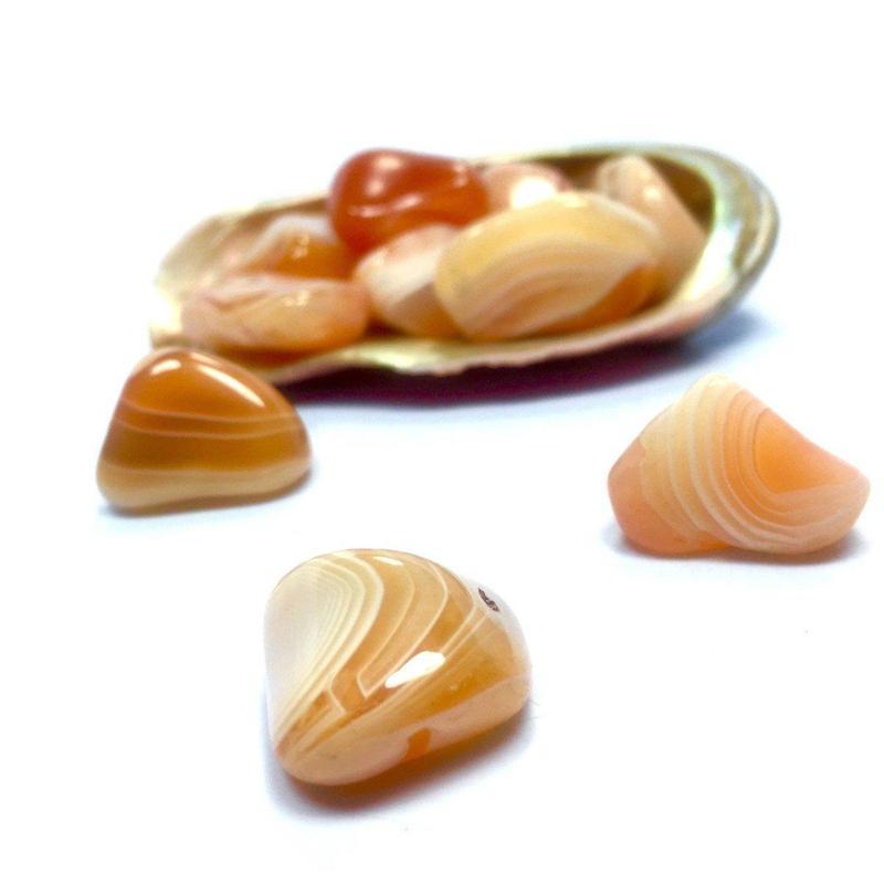 Peach Botswana Agate Tumbled Stones || Botswana-Nature's Treasures