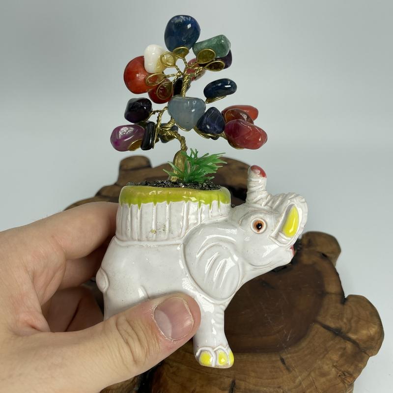 Peruvian Ceramic Elephant Gem Tree-Nature's Treasures