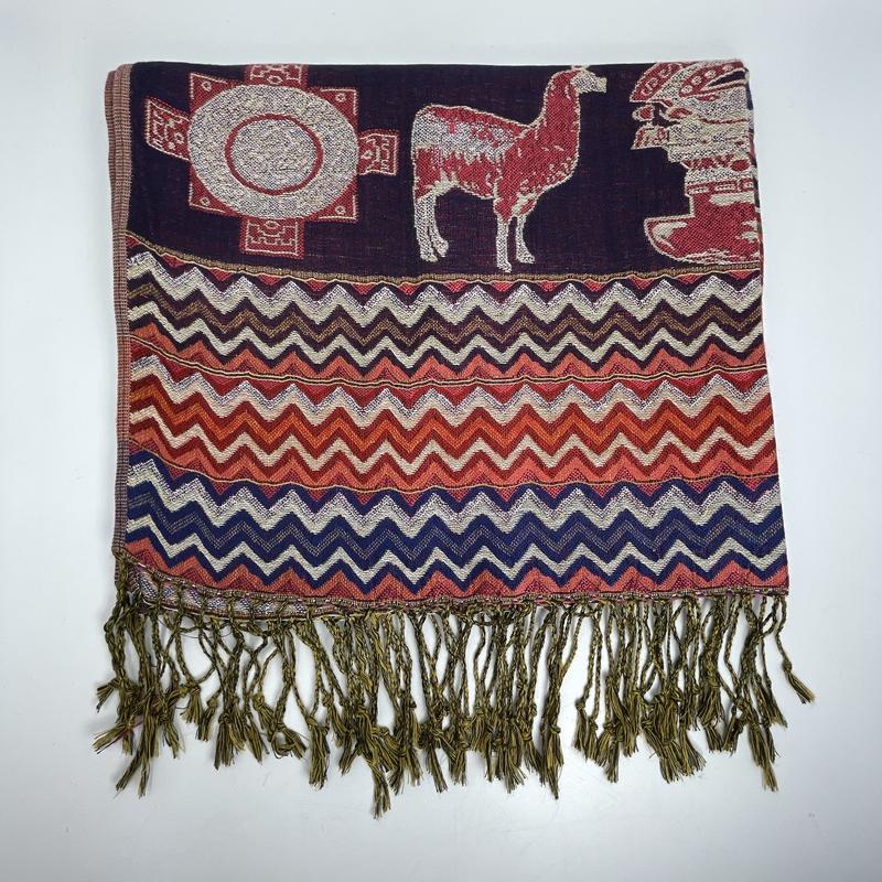 Peruvian Hand Woven Alpaca Shawl Scarf-Nature's Treasures