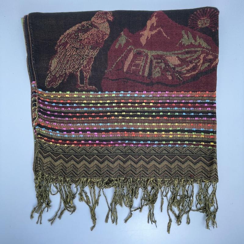 Peruvian Hand Woven Alpaca Shawl Scarf-Nature's Treasures