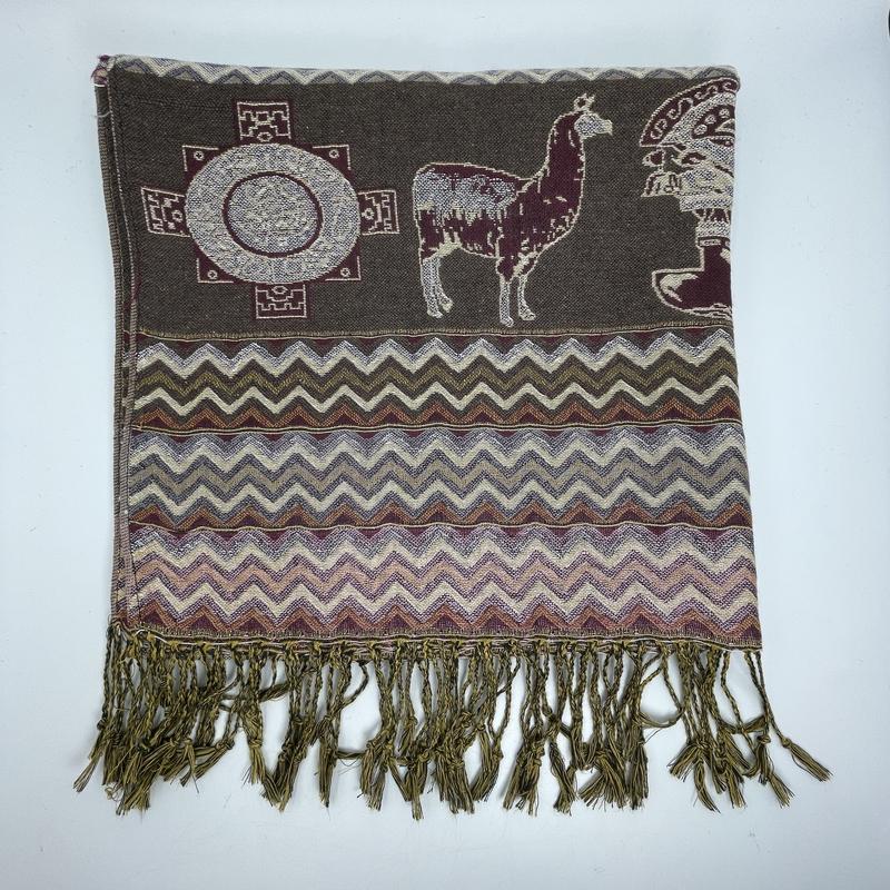 Peruvian Hand Woven Alpaca Shawl Scarf-Nature's Treasures
