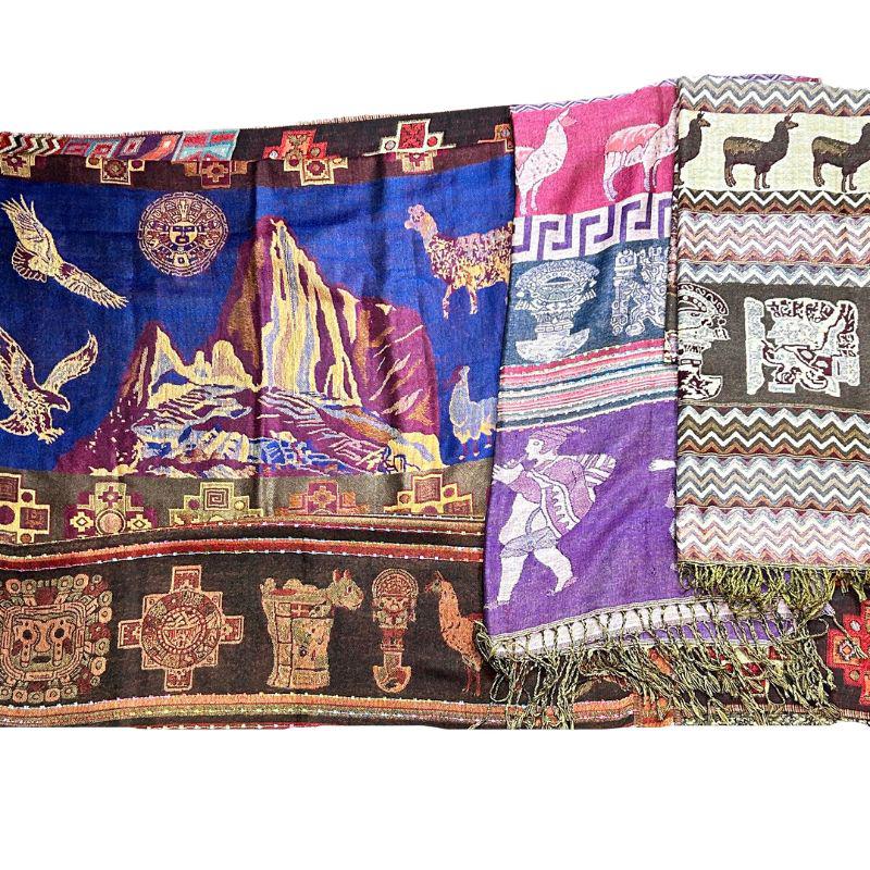 Peruvian Hand Woven Alpaca Shawl Scarf-Nature's Treasures