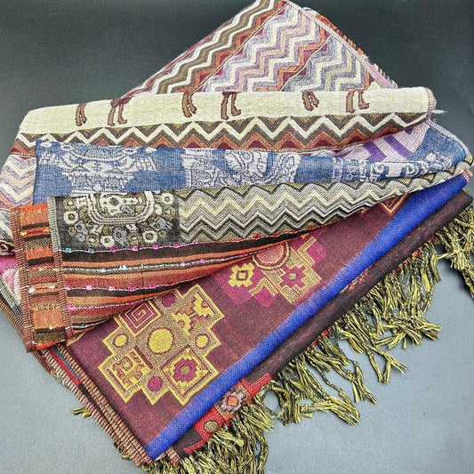 Peruvian Hand Woven Alpaca Shawl Scarf-Nature's Treasures