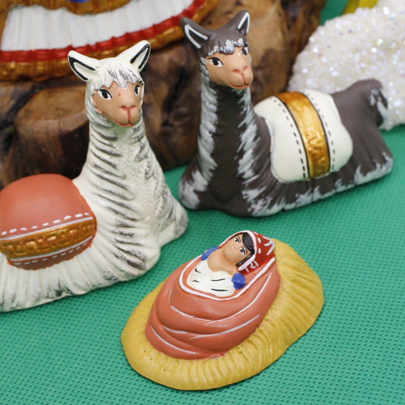Peruvian Nativity Ceramic Clay Set Large || Hand Made-Nature's Treasures