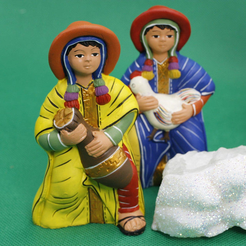 Peruvian Nativity Ceramic Clay Set Large || Hand Made-Nature's Treasures