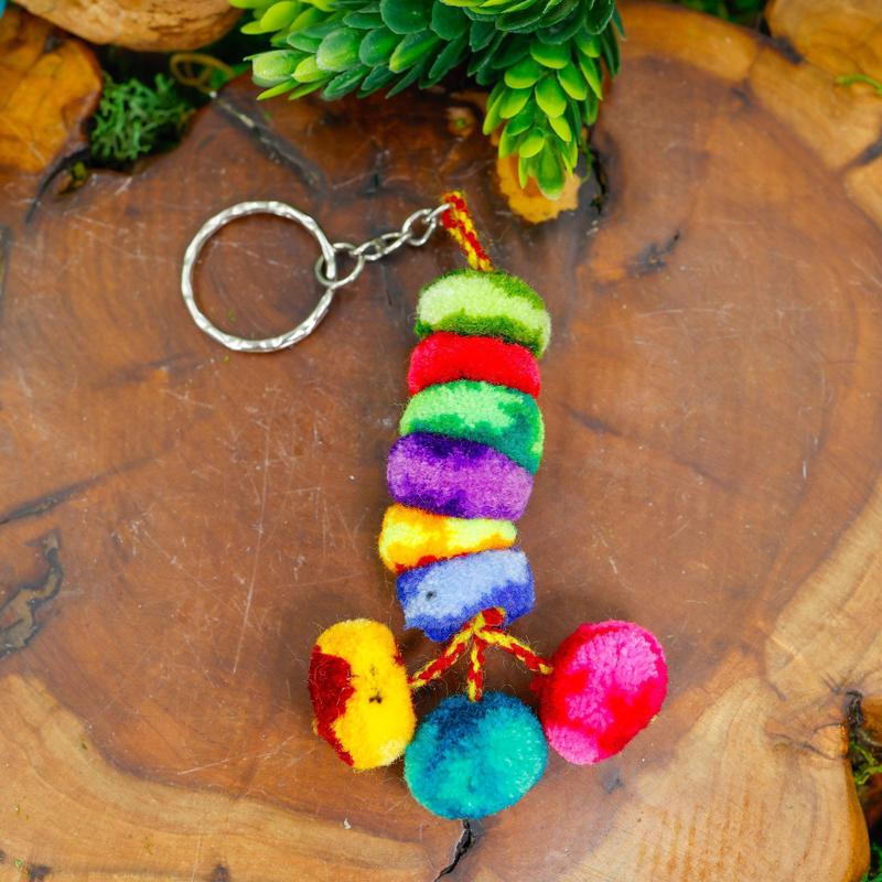 Peruvian Pom Pom Keychains || Trunk Show-Nature's Treasures