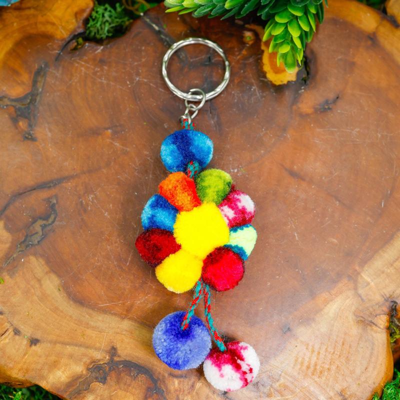 Peruvian Pom Pom Keychains || Trunk Show-Nature's Treasures
