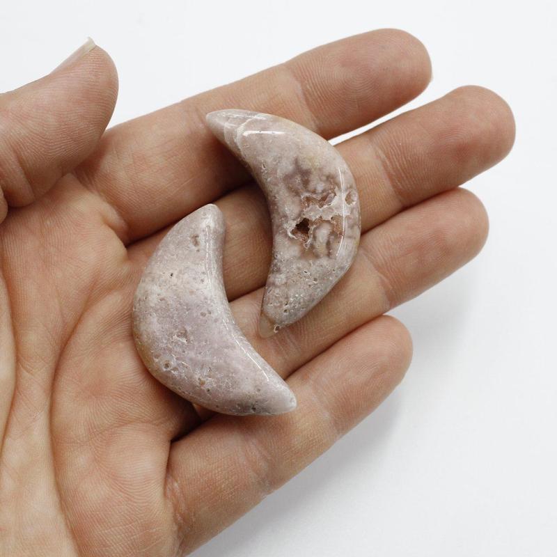 Pink Amethyst Moon Carvings || Brazil-Nature's Treasures