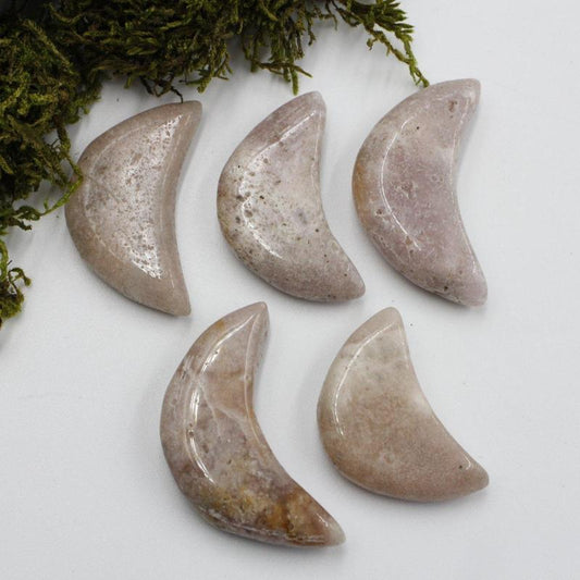 Pink Amethyst Moon Carvings || Brazil-Nature's Treasures