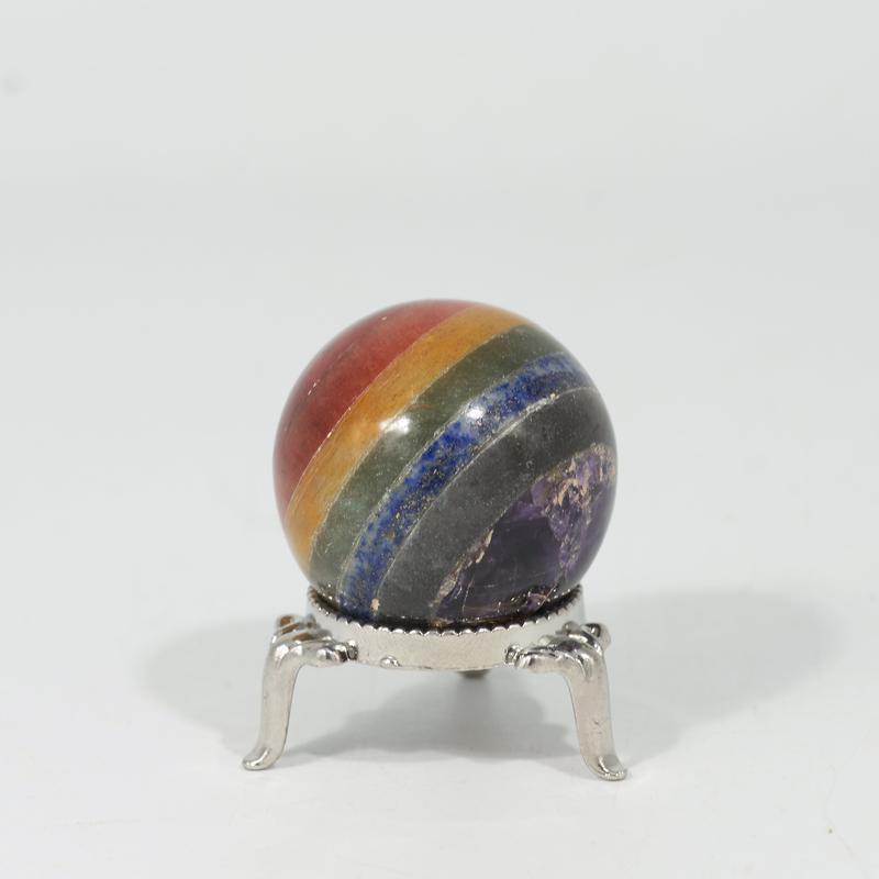Polished 7 Chakra Bonded Sphere's || 35 MM-Nature's Treasures