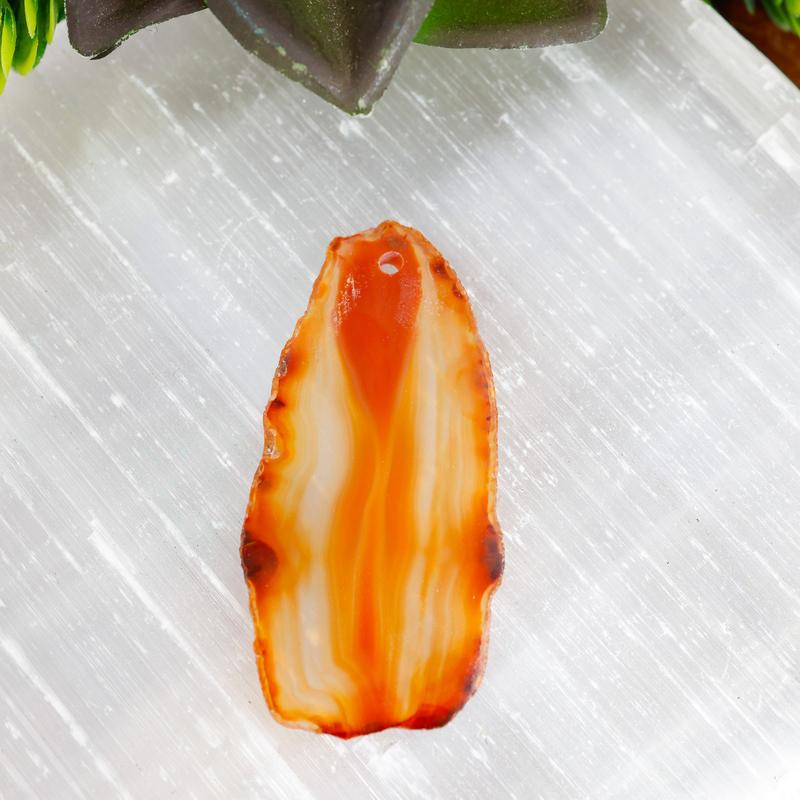 Polished Agate Slices with Drilled Hole || Brazil-Nature's Treasures