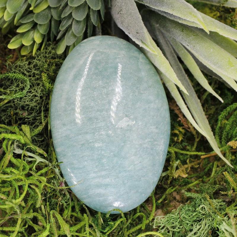 Polished Amazonite Gallet Palm Stones || Communication || Madagascar-Nature's Treasures