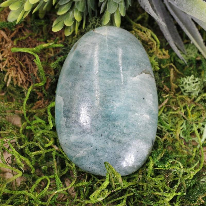 Polished Amazonite Gallet Palm Stones || Communication || Madagascar-Nature's Treasures