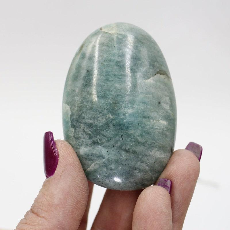 Polished Amazonite Gallet Palm Stones || Communication || Madagascar-Nature's Treasures
