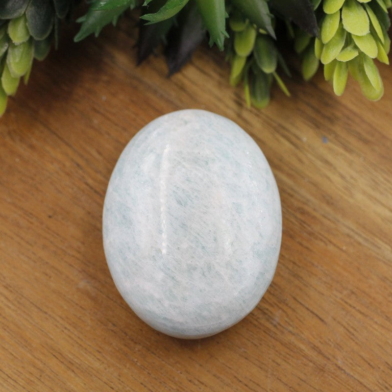 Polished Amazonite Palm Stones || Communication || India-Nature's Treasures