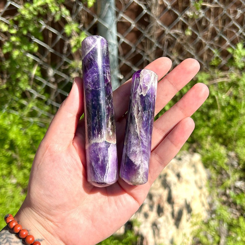 Polished Amethyst Massage Tool || Cleansing || India-Nature's Treasures