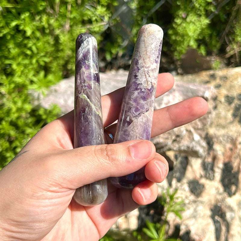Polished Amethyst Massage Tool || Cleansing || India-Nature's Treasures