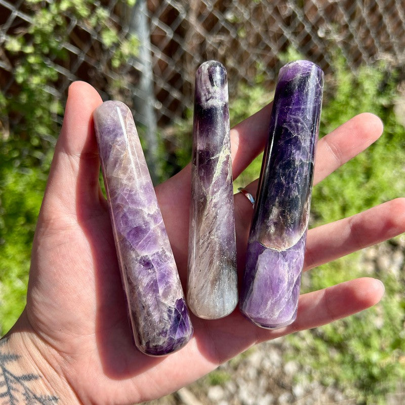 Polished Amethyst Massage Tool || Cleansing || India-Nature's Treasures
