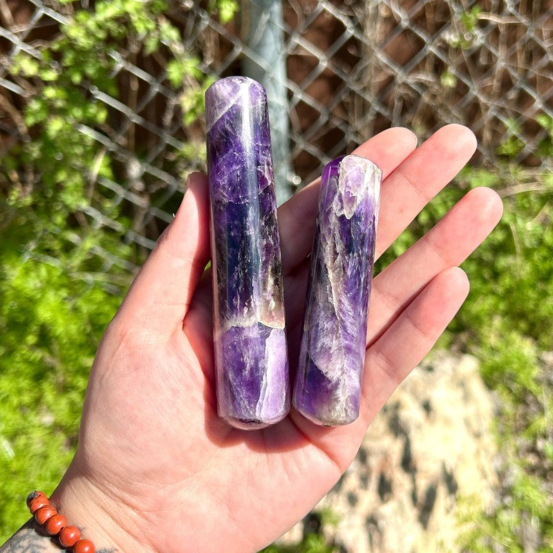 Polished Amethyst Massage Tool || Cleansing || India-Nature's Treasures