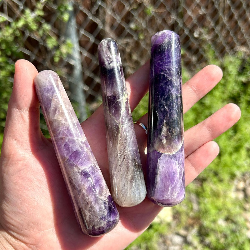 Polished Amethyst Massage Tool || Cleansing || India-Nature's Treasures