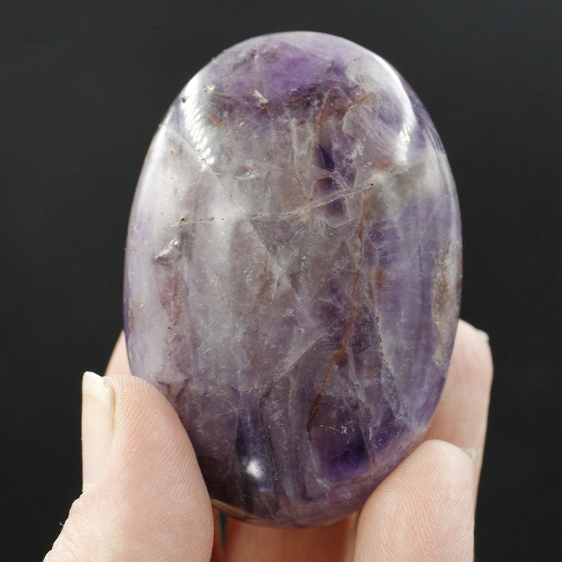 Polished Amethyst Palm Stones || Anxiety Relief || India-Nature's Treasures