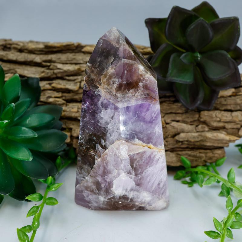 Polished Amethyst With Cacoxenite-Nature's Treasures