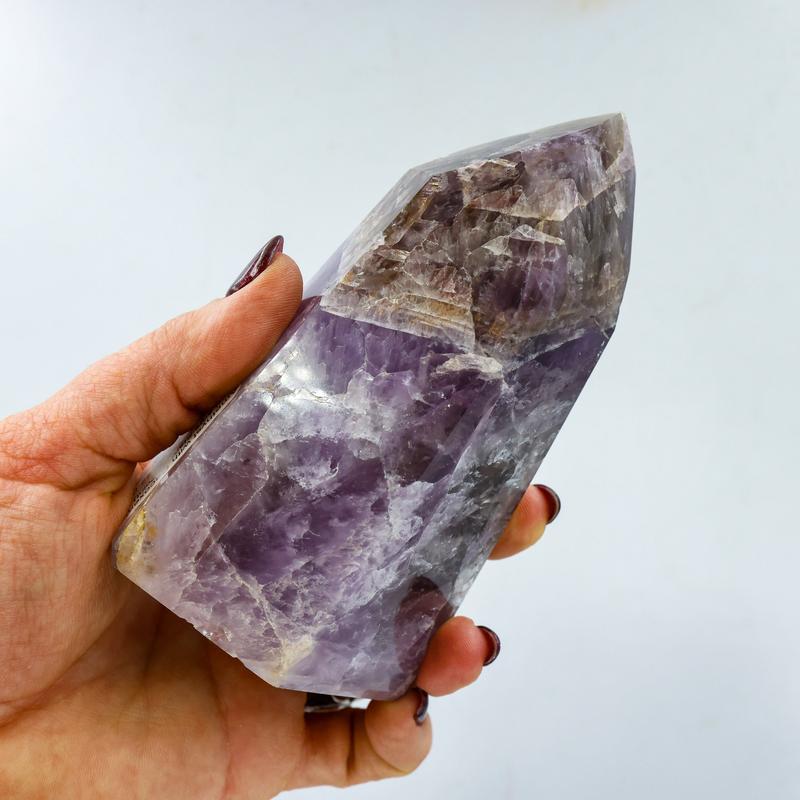 Polished Amethyst With Cacoxenite-Nature's Treasures