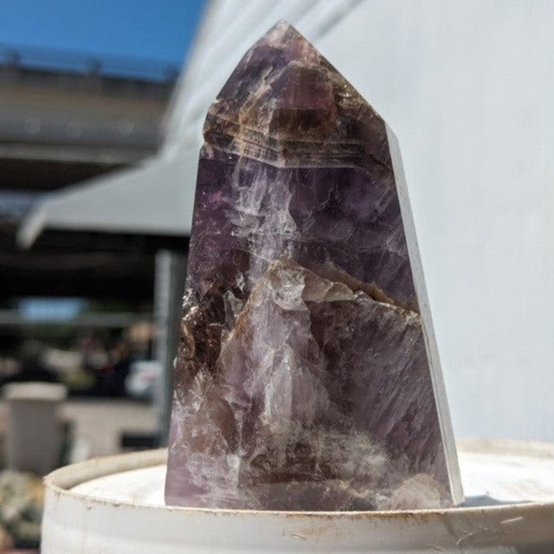 Polished Amethyst With Cacoxenite-Nature's Treasures