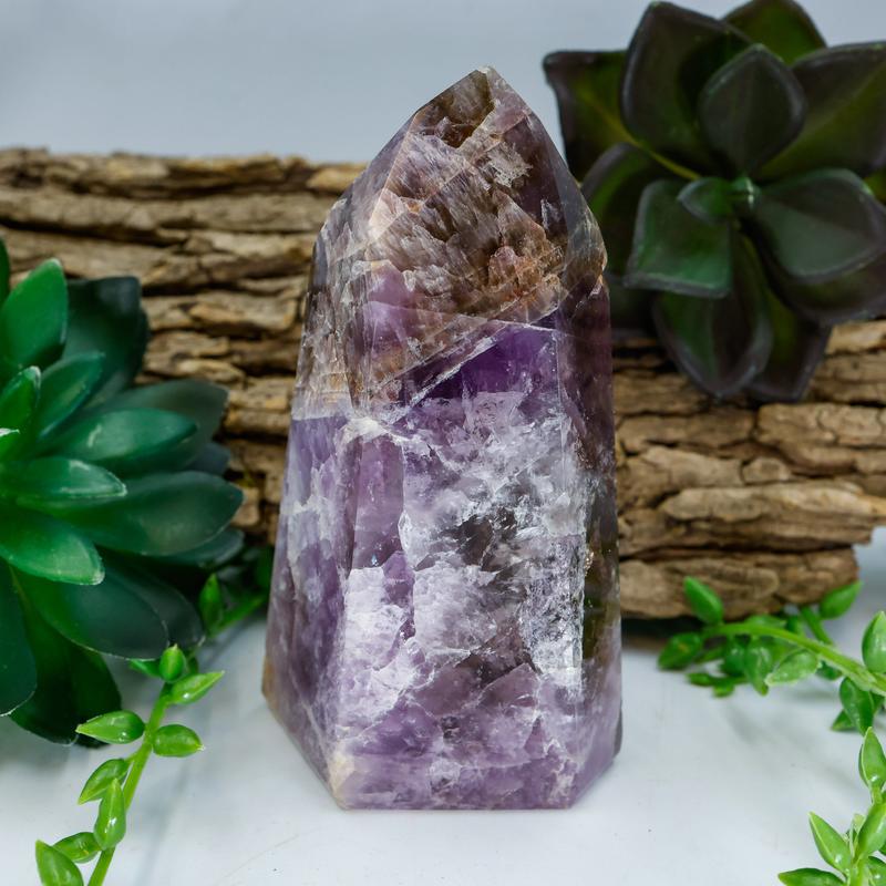 Polished Amethyst With Cacoxenite-Nature's Treasures