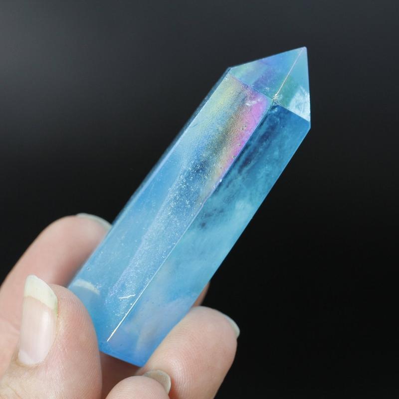 Polished Aqua Aura Coated Quartz Tower Points || Brazil-Nature's Treasures