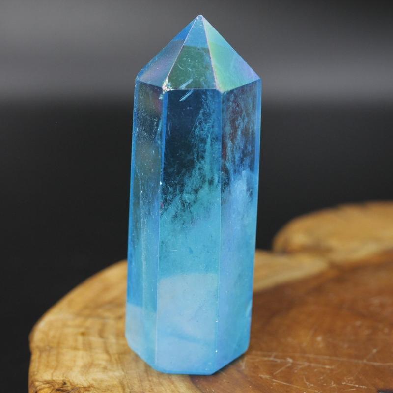 Polished Aqua Aura Coated Quartz Tower Points || Brazil-Nature's Treasures