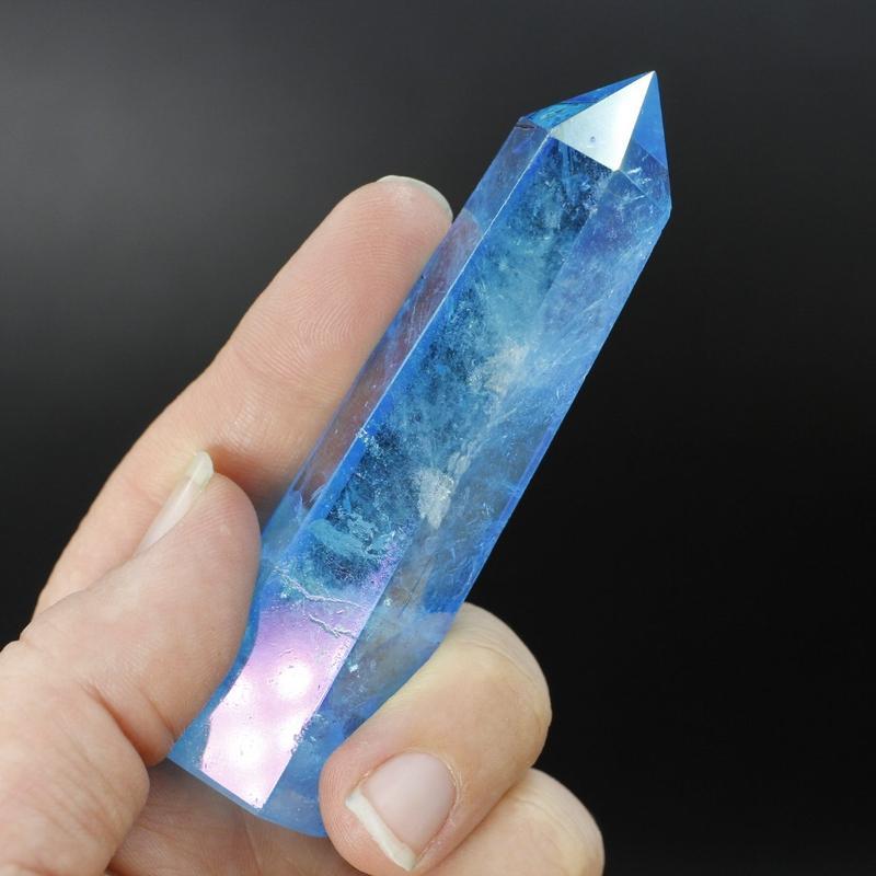 Polished Aqua Aura Coated Quartz Tower Points || Brazil-Nature's Treasures