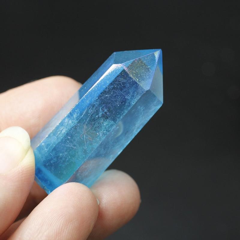 Polished Aqua Aura Coated Quartz Tower Points || Brazil-Nature's Treasures