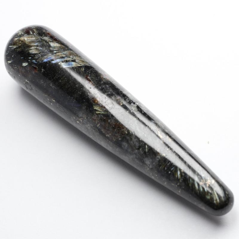 Polished Arfvedsonite Massage Tool || Reliving Stress & Anxiety || Canada-Nature's Treasures
