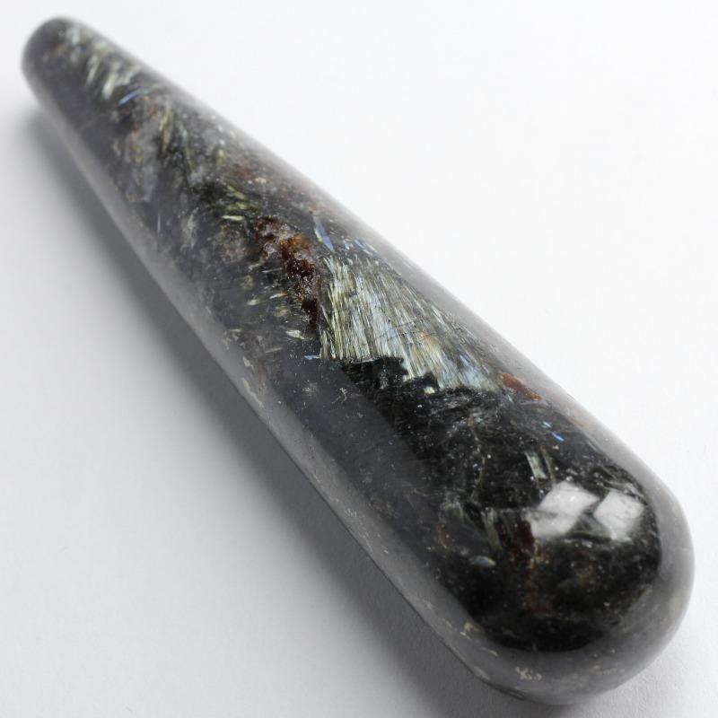 Polished Arfvedsonite Massage Tool || Reliving Stress & Anxiety || Canada-Nature's Treasures