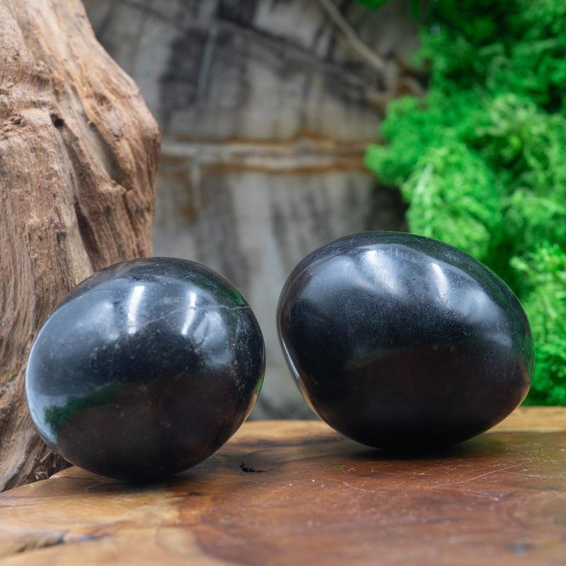 Polished Basalt Gallet Palm Stones || Clearing All Blockages-Nature's Treasures