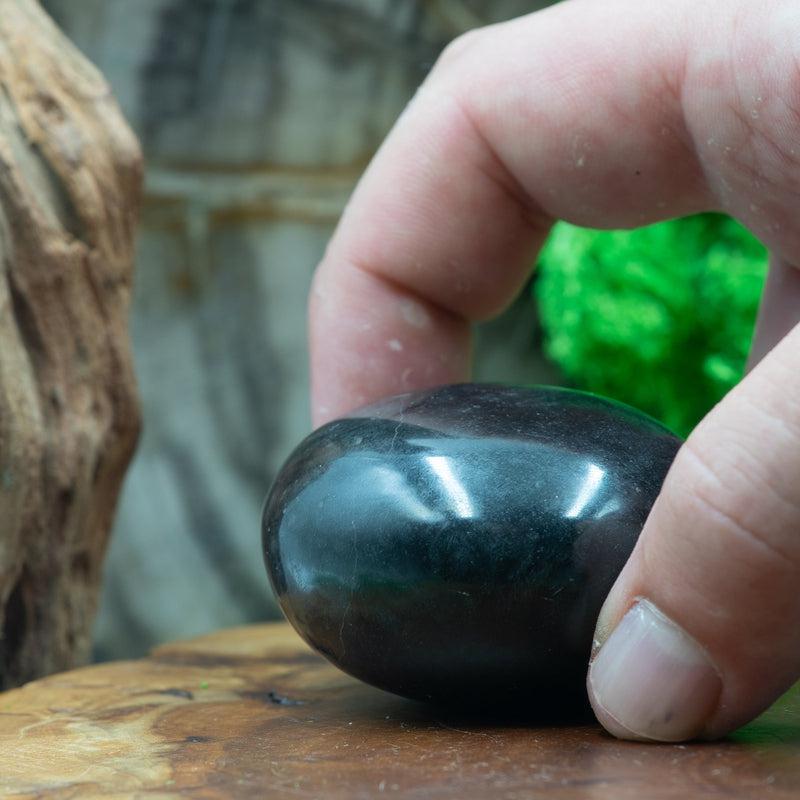 Polished Basalt Gallet Palm Stones || Clearing All Blockages-Nature's Treasures