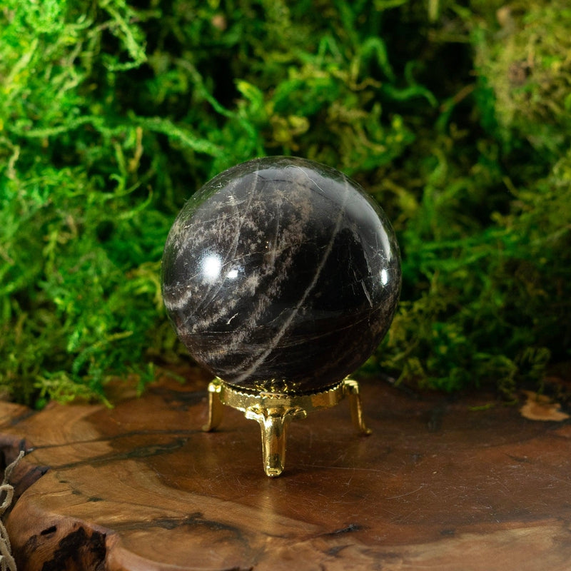 Polished Black Moonstone Spheres || Protection || Madagascar-Nature's Treasures