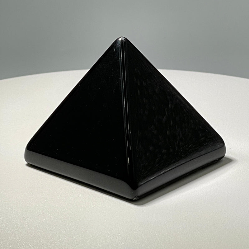 Polished Black Obsidian Glass Pyramids || Generate Protection-Nature's Treasures