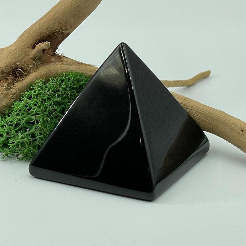 Polished Black Obsidian Glass Pyramids || Protection-Nature's Treasures
