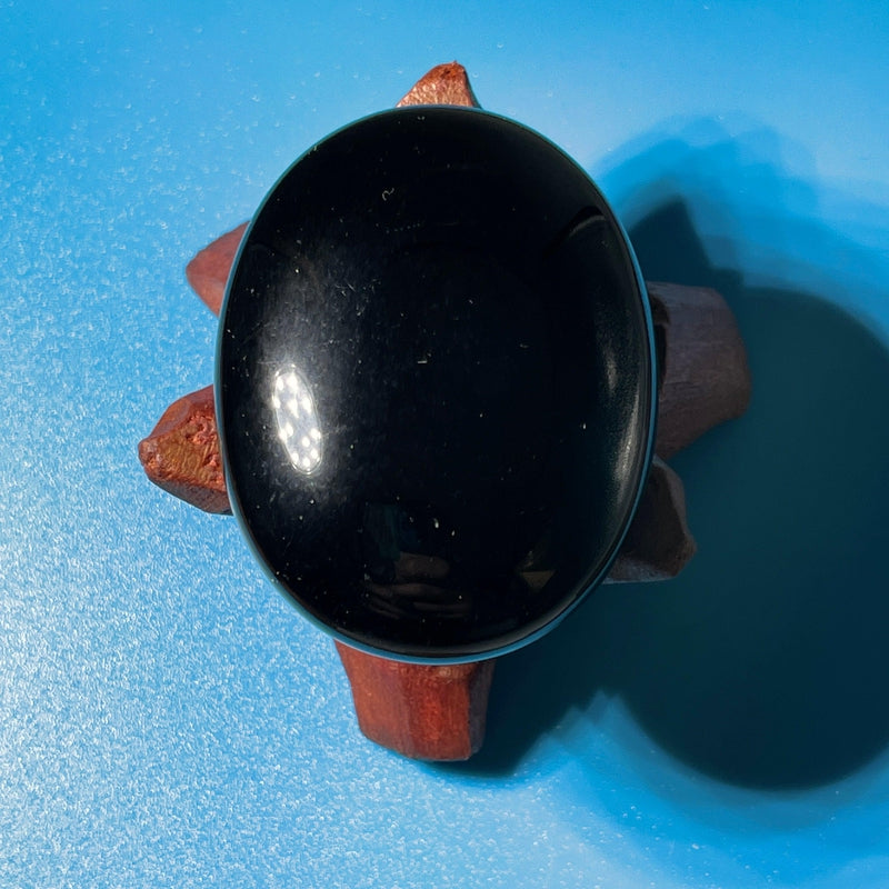 Polished Black Obsidian Palm Stones || Protection || Mexico-Nature's Treasures