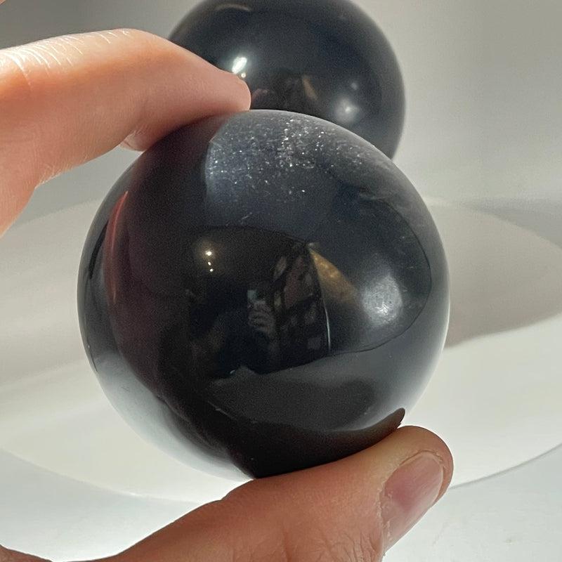 Polished Black Obsidian Spheres || Protection || Mexico-Nature's Treasures