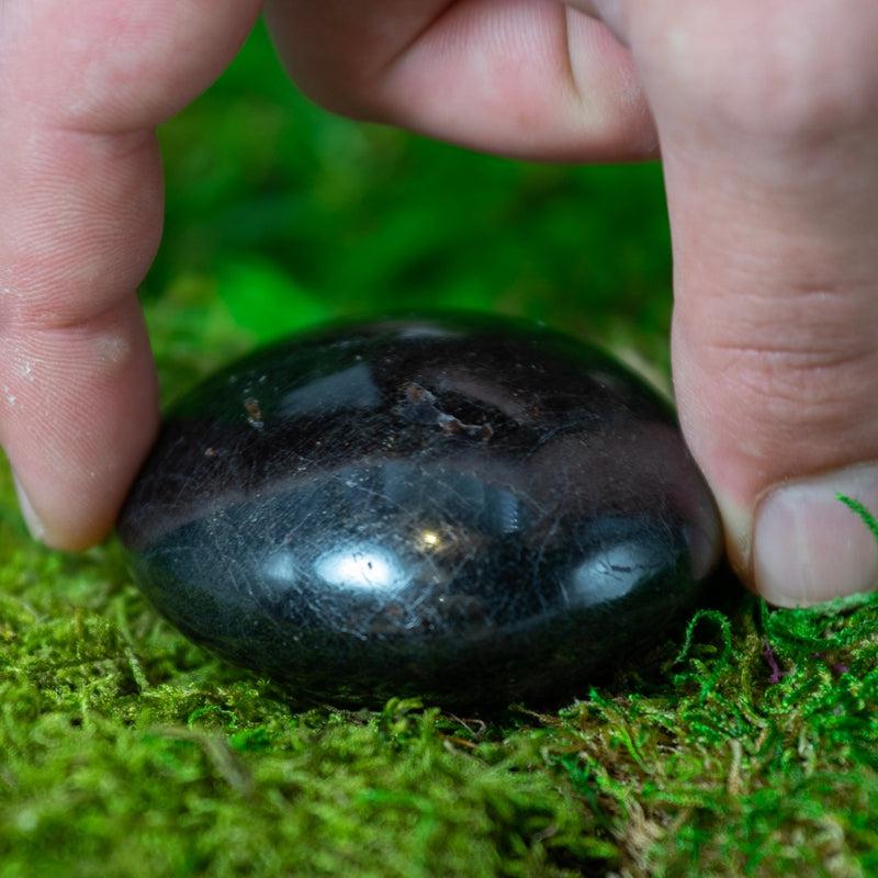 Polished Black Tourmaline Palm Stones || Protection || Madagascar-Nature's Treasures