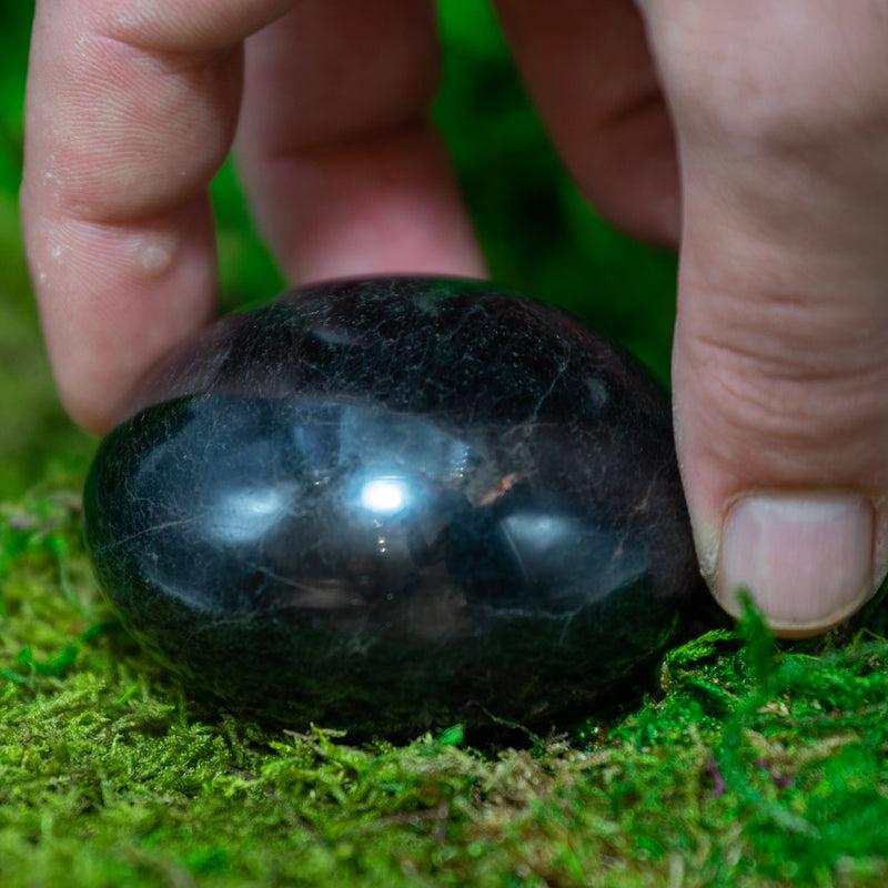 Polished Black Tourmaline Palm Stones || Protection || Madagascar-Nature's Treasures