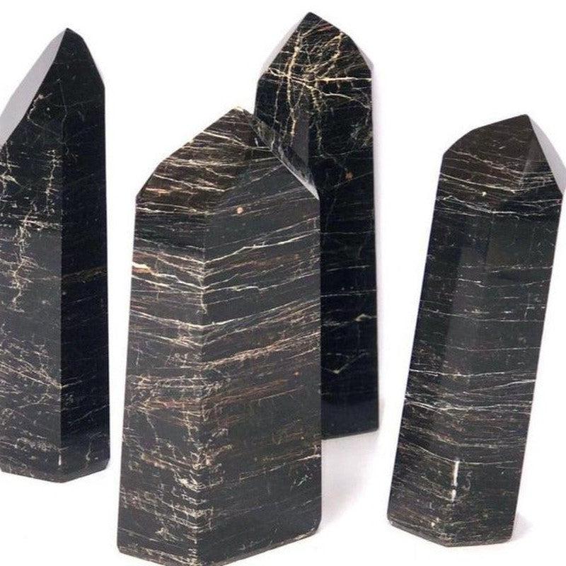 Polished Black Tourmaline Tower Points || Protection || Brazil-Nature's Treasures