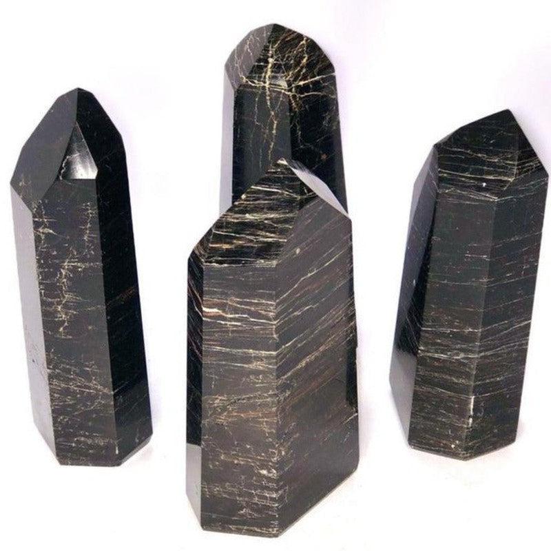 Polished Black Tourmaline Tower Points || Protection || Brazil-Nature's Treasures