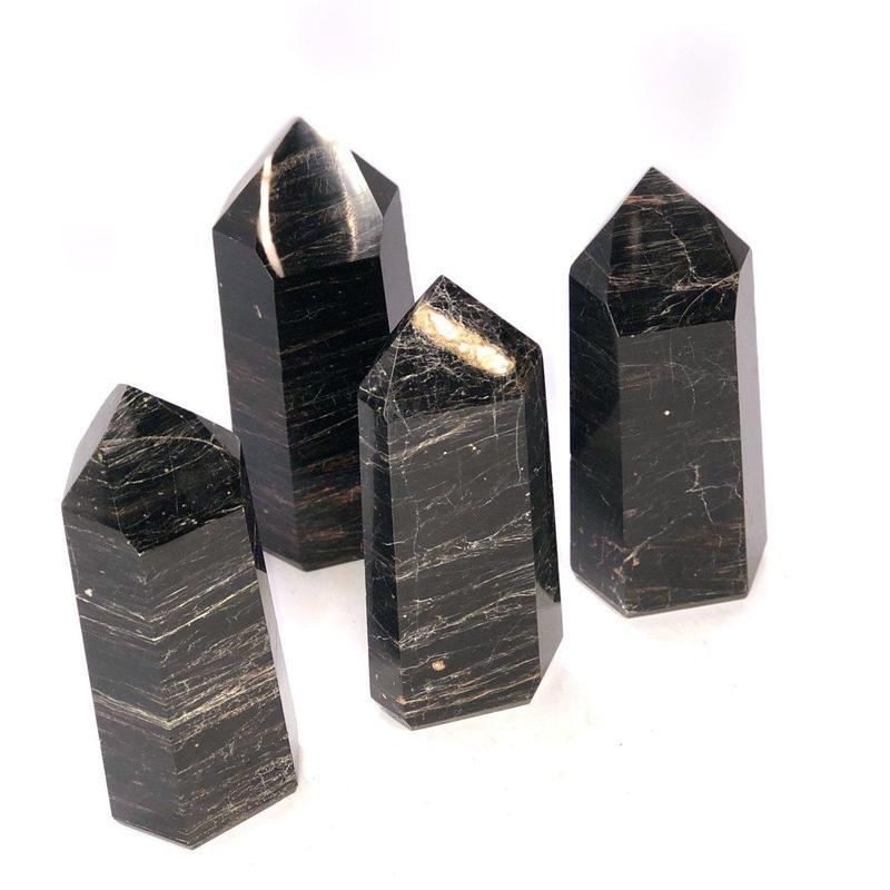 Polished Black Tourmaline Tower Points || Protection || Brazil-Nature's Treasures