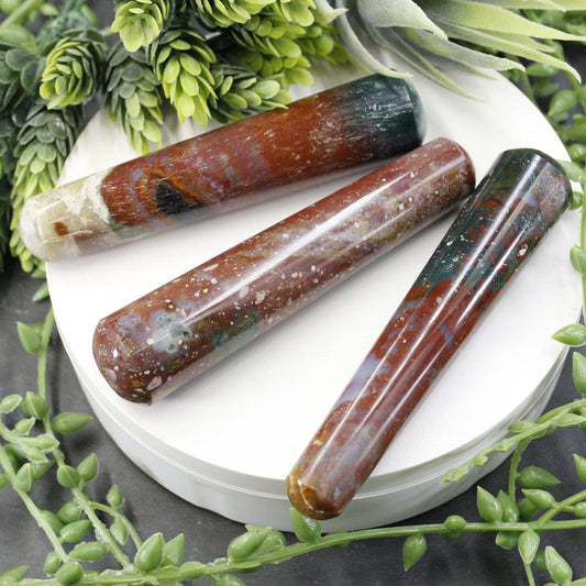 Polished Bloodstone Massage Tools || India-Nature's Treasures