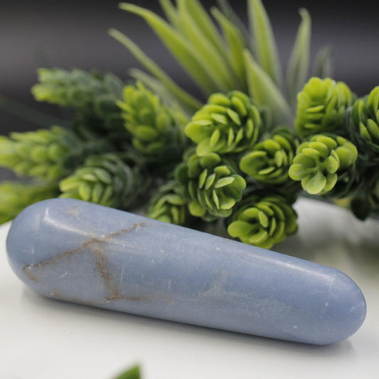 Polished Blue Anhydrite Angelite Massage Tool || Peru-Nature's Treasures