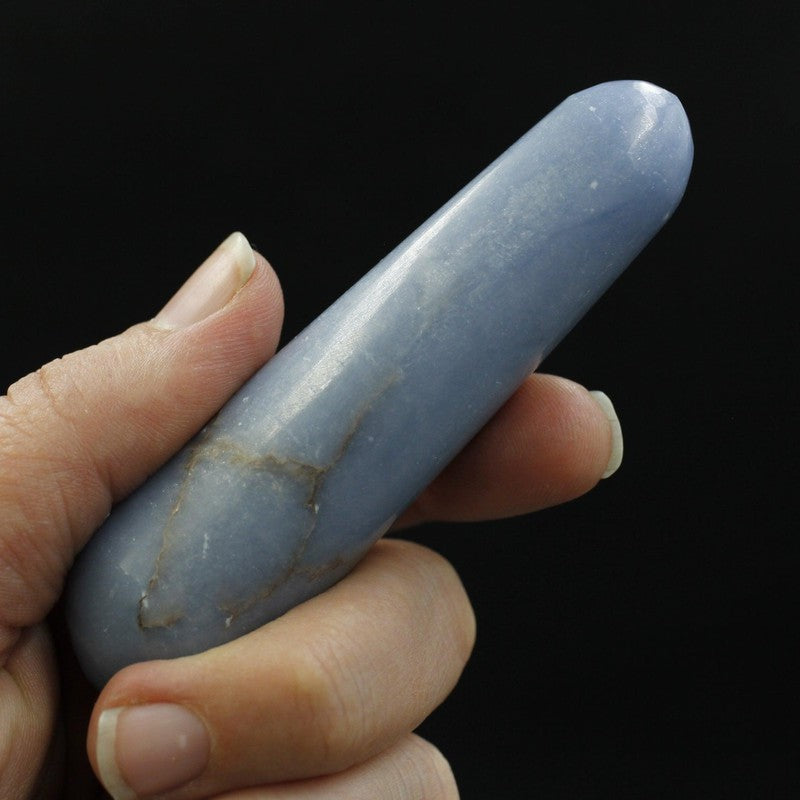 Polished Blue Anhydrite Angelite Massage Tool || Peru-Nature's Treasures
